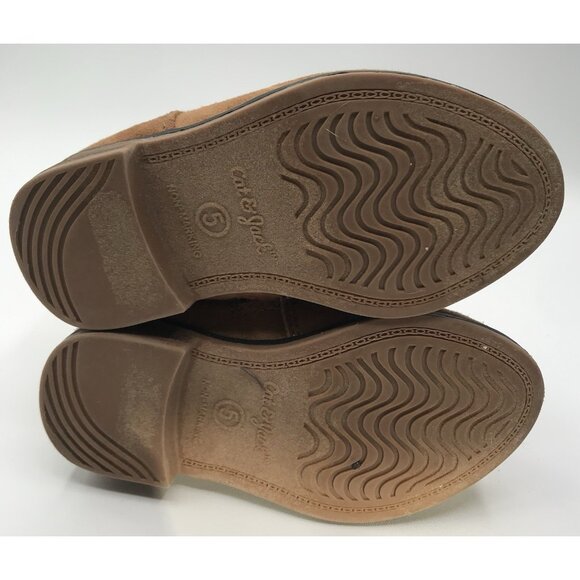 Cat & Jack Boots Girls Toddler Size 5 Penelope Zipper Cognac Tan Faux Suede - Picture 10 of 11